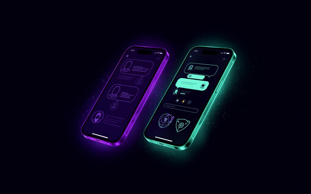 Native mobile app mockup